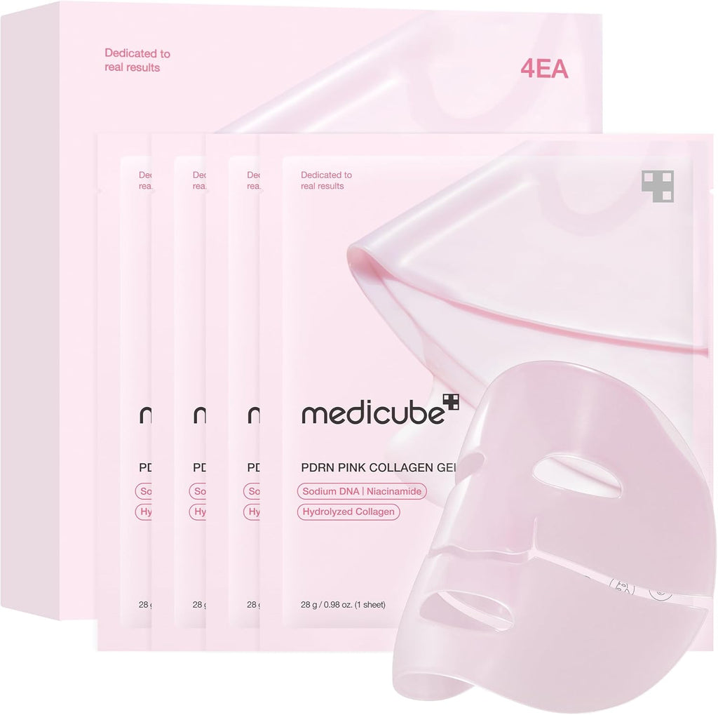 medicube Jelly Gel Mask with Salmon DNA PDRN Pink Collagen  28G x 4ea